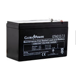 GLOBAL POWER แบตเตอรี่เครื่องสำรองไฟ UPS ขนาด 12V 5.5AH 7.2AH 7.5AH 9AH 18AH ประกัน 1 ปี