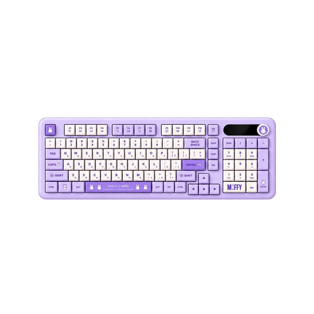 Anitech MF -P506 Miffy Triple-Mode Wireless Keyboard คีย์บอร์ดไร้สายลายมิฟฟี่สุดน่ารัก