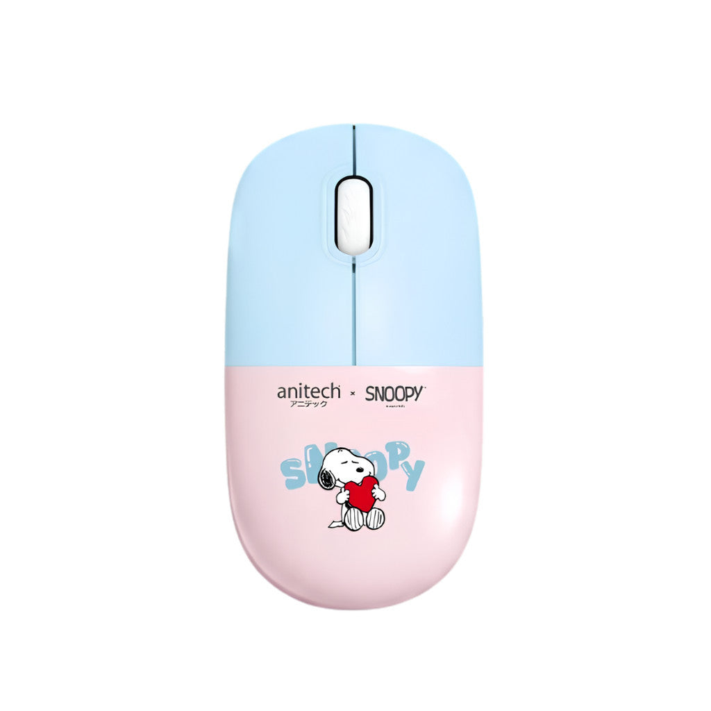 Anitech Snoopy เมาส์ไร้สาย SNP-W247 คลิกเงียบ เชื่อมต่อ USB A ลายน่ารัก ถนอมมือ ใช้งานได้ยาวนาน
