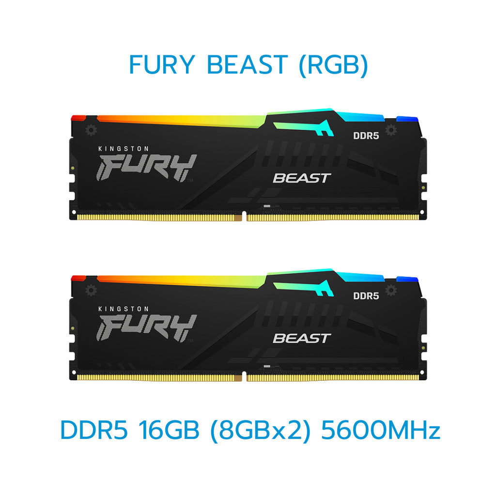 KINGSTON RAM (แรม) FURY BEAST/FURY BEAST(RGB) 16GB-32GB DDR4/DDR5 LIFETIME WARRANTY