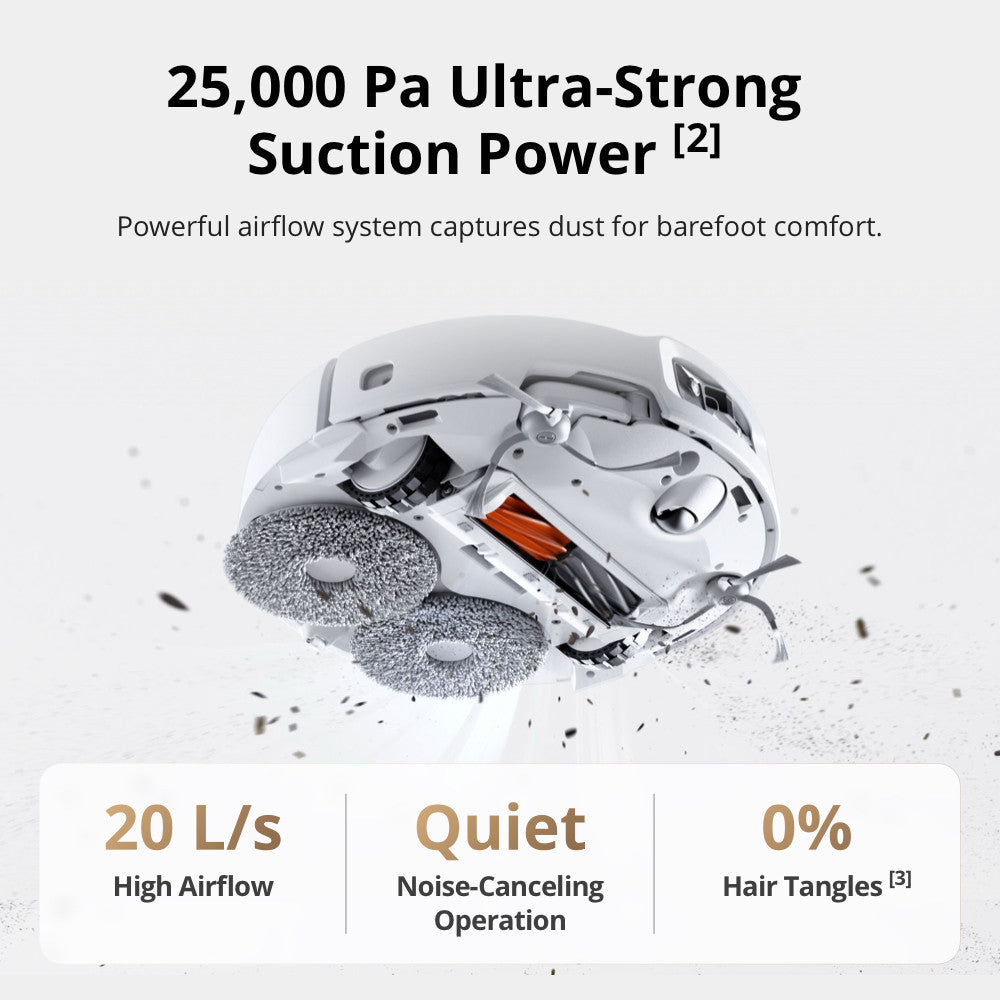 DJI ROMO หุ่นยนต์ดูดฝุ่น แขนยืดอัตโนมัติ พลังดูด 25,000Pa รับประกัน 1 ปี