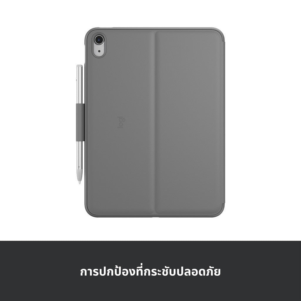 Logitech slim folio case keyboard  - GREY เคสคีย์บอร์ดพร้อมกับ Bluetooth  แป้นพิมพ์สกรีน TH