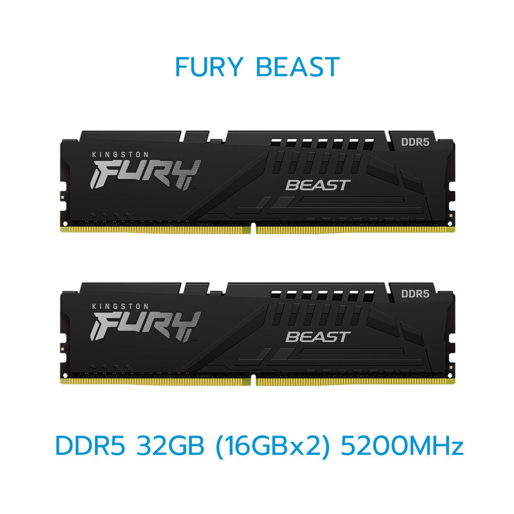 KINGSTON RAM (แรม) FURY BEAST/FURY BEAST(RGB) 16GB-32GB DDR4/DDR5 LIFETIME WARRANTY