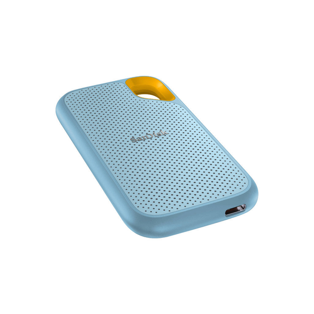 SANDISK PORTABLE SSD (เอสเอสดีพกพา) EXTREME 1TB USB 3.2 Gen 2 (SKY BLUE) (SDSSDE61-1T00-G25B) W 5 Y.