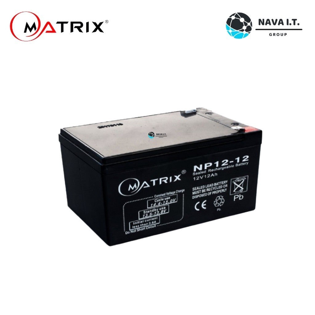 MATRIX BATTERY / KATZUNI BATTERY 7.8 9A 12A แบตเตอรี่เครื่องสำรองไฟ UPS BATTERY คุณภาพดี ไฟเต็ม