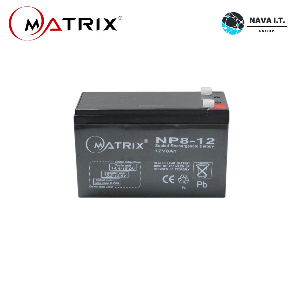 MATRIX BATTERY / KATZUNI BATTERY 7.8 9A 12A แบตเตอรี่เครื่องสำรองไฟ UPS BATTERY คุณภาพดี ไฟเต็ม