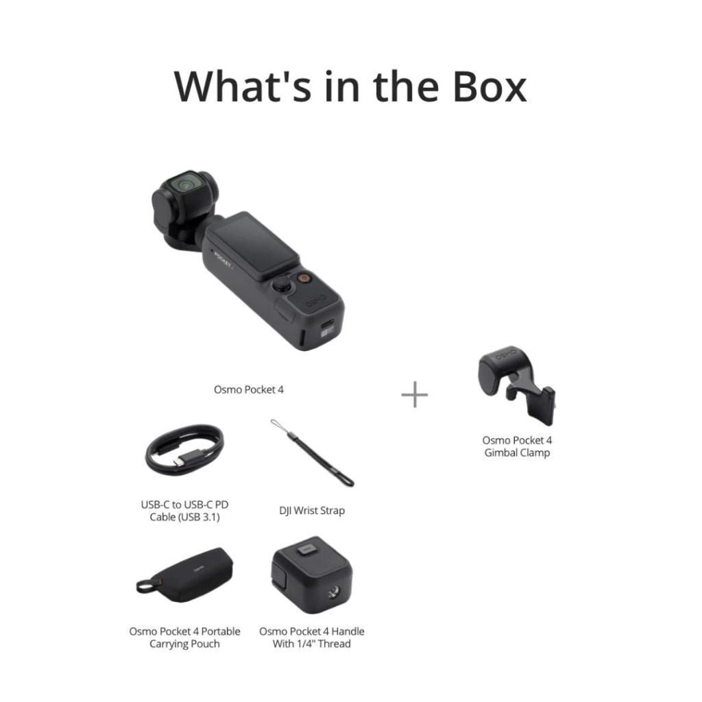 DJI Osmo Pocket 4 l Osmo Pocket 4P Standard Combo กล้องถ่ายภาพนิ่งเเละวิดีโอ 4K รับประกัน 1 ปี