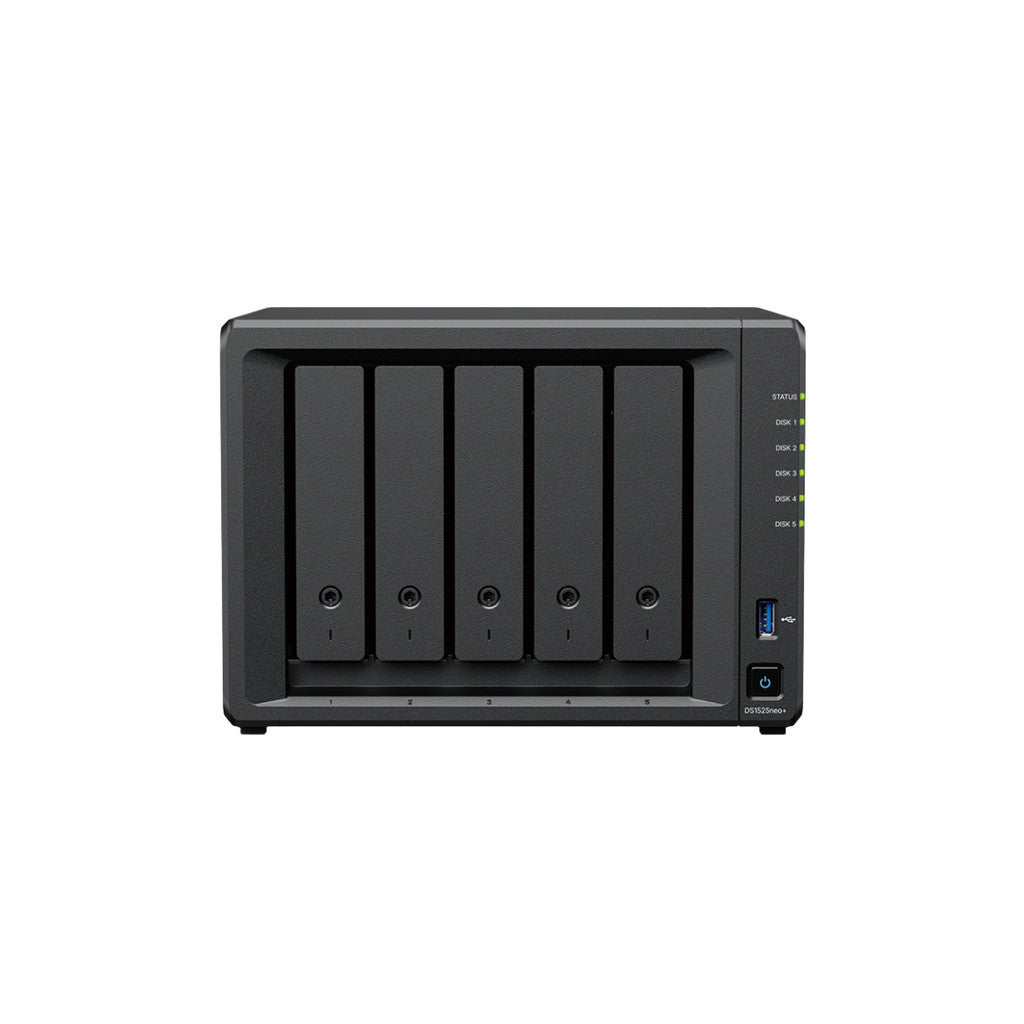 SYNOLOGY DISKSTATION DS1525NEO+ (อุปกรณ์จัดเก็บข้อมูลบนเครือข่าย) 5 Bays AMD Ryzen V1500B W. 3 Y.