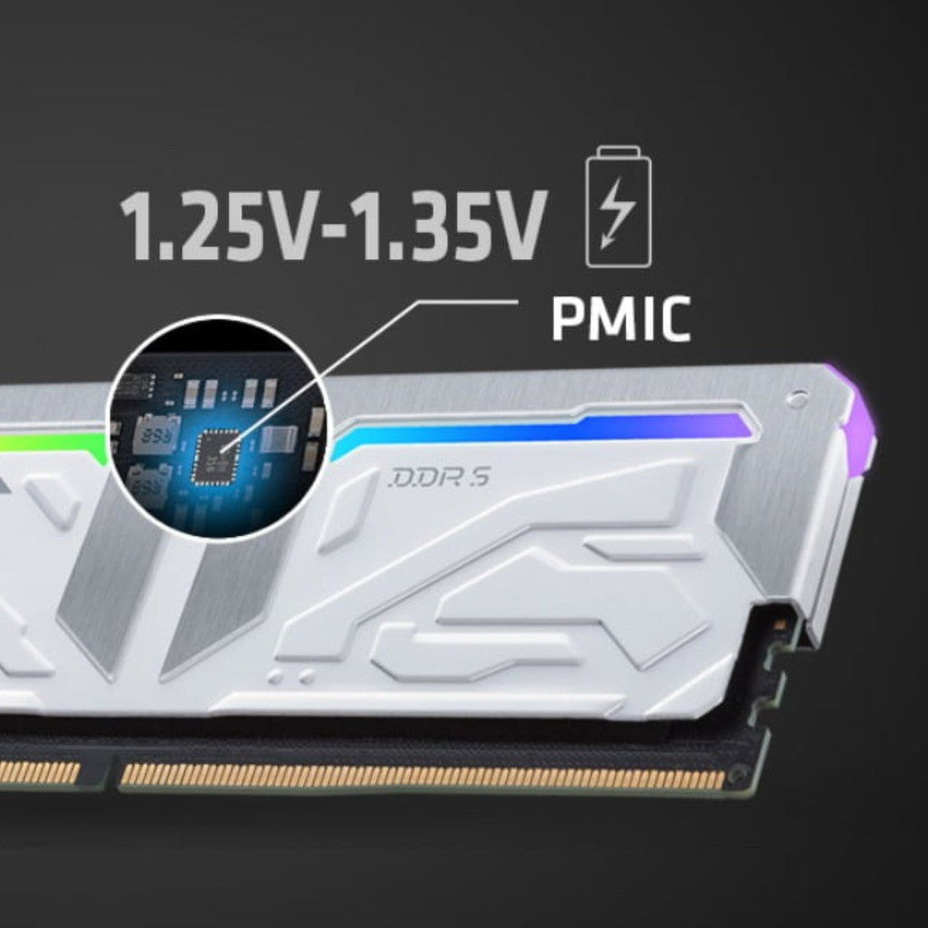 ZADAK RAM (แรม) SPARK 32GB(16GBx2) DDR5 5600MHz-6400MHz DIMM RGB WHITE AURA2 WARRANTY 3 YEARS