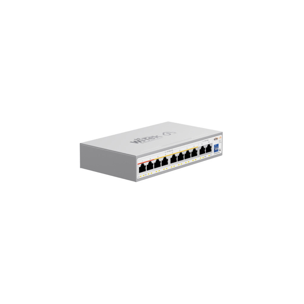Wi-Tek WI-PCES210G Cloud Easy Smart POE Switch 8 Port รับประกัน 3 ปี สวิตช์เครือข่ายสำหรับกล้องวงจรปิด