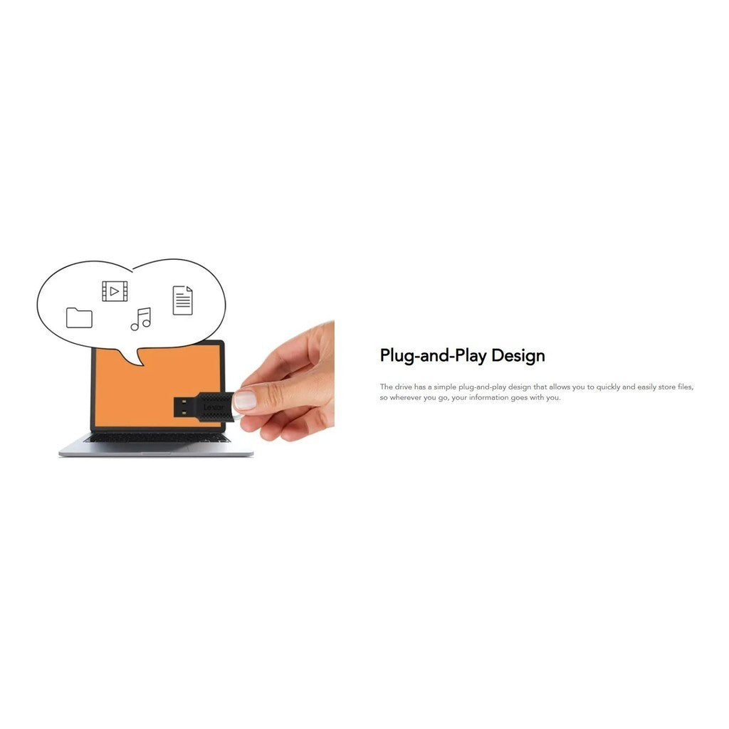 Flash Drive แฟลชไดร์ฟ Lexar V40 USB 2.0 รับประกัน 2 ปี