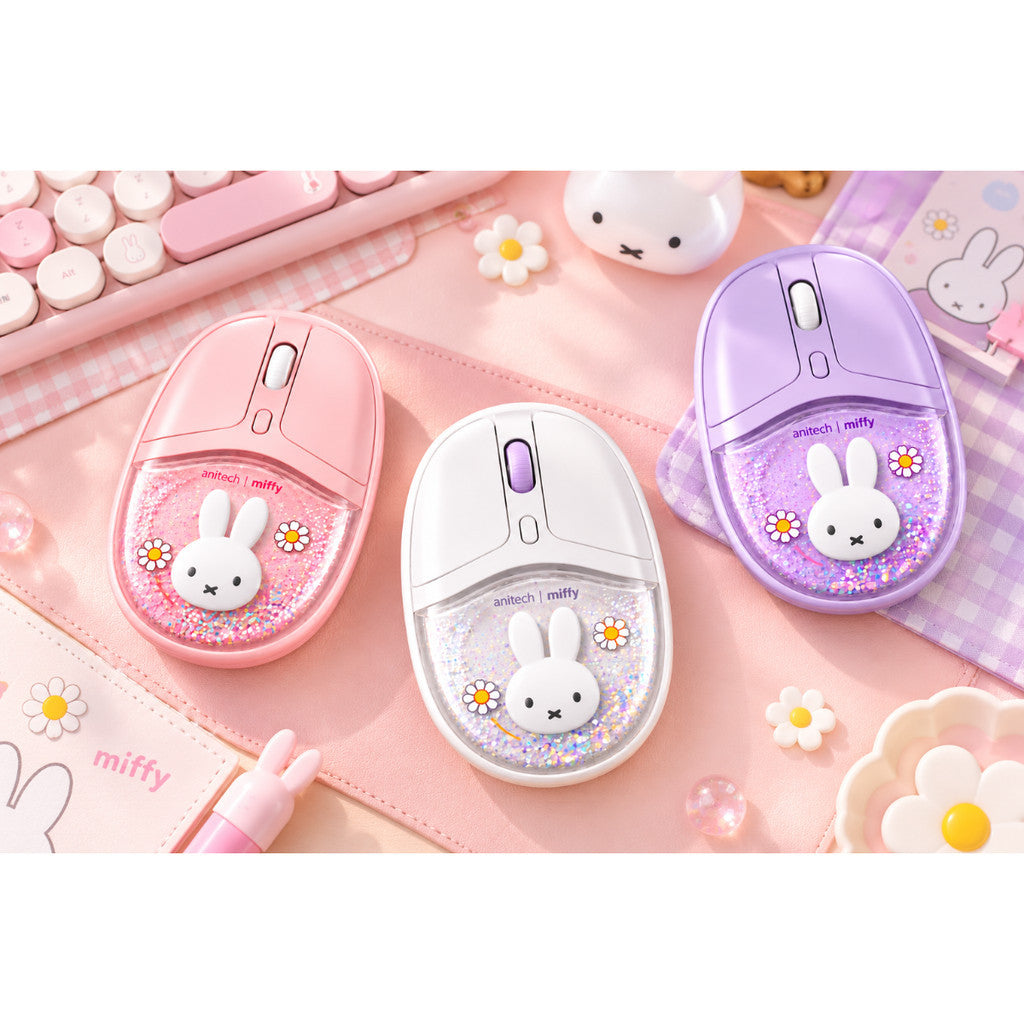 Anitech Miffy Wireless Dual Function Mouse เมาส์ไร้สาย Bluetooth +2.4G MF-W246 ลายมิฟฟี่สุดน่ารัก