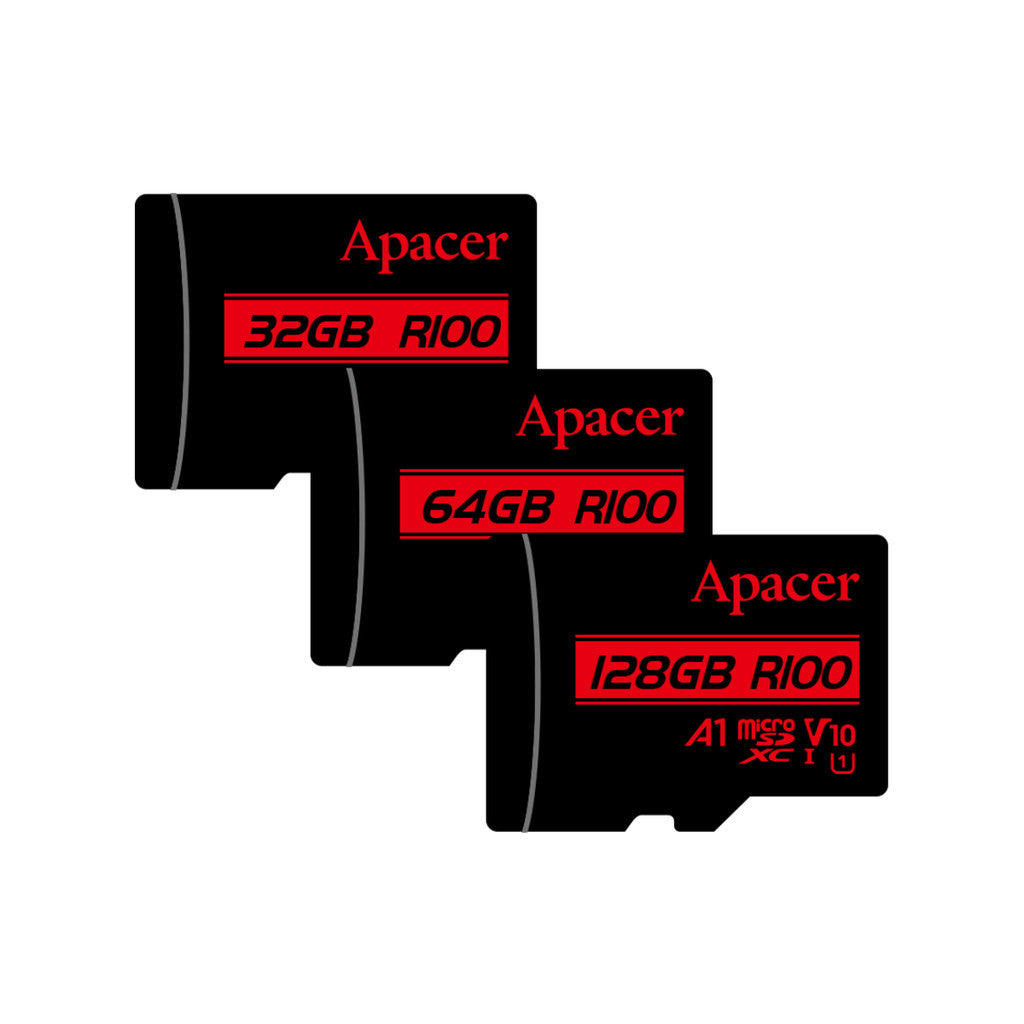 APACER MICRO SD (ไมโครเอสดีการ์ด) R100 32GB-128GB READ 100 MB/s WARRANTY 5 YEARS