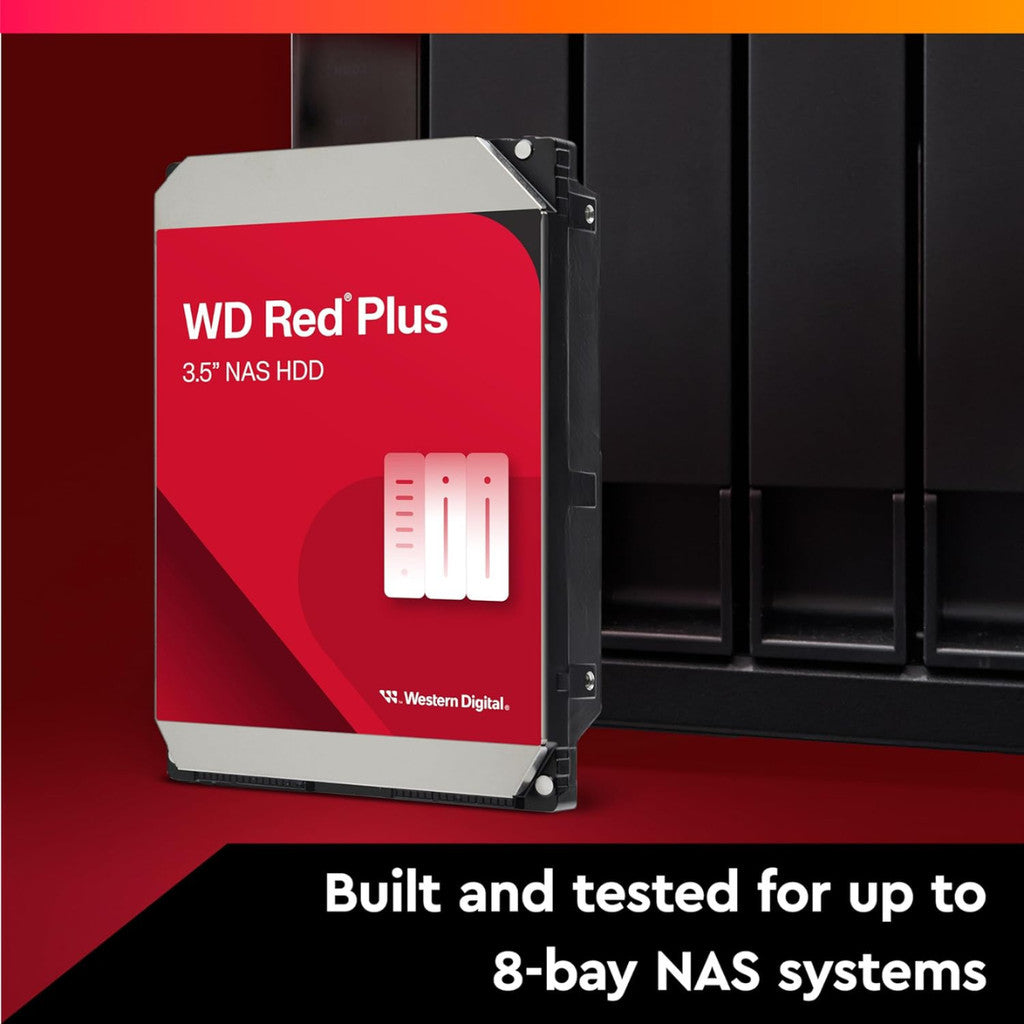 WD HDD (ฮาร์ดดิสก์) RED PLUS 8T SATA 7200RPM (WD80EFPX) WARRANTY 3 YEARS