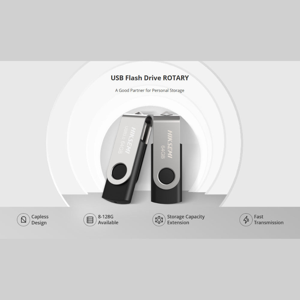 HIKSEMI FLASH DRIVE (แฟลชไดรฟ์) ROTARY M200S 128GB USB 3.0 (HS-USB-M200S) WARRANTY 3 YEARS