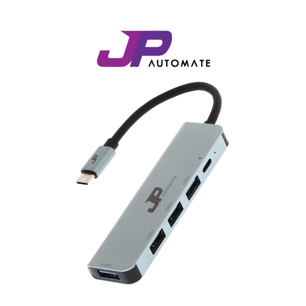 JP AUTOMATE HUB (ฮับ) 5 in1 Type C  to USB3.0x1+USB2.0x3+PD100W (JP51C) รับประกัน 2 ปี