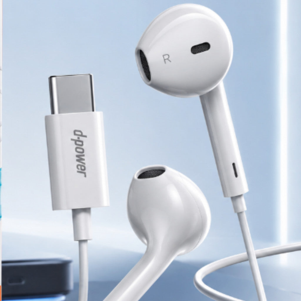 D-POWER d-power หูฟัง Type-C รุ่น TC04 รองรับ มือถือทุกรุ่น ไมค์ชัด เล่นเกมส์-คุยโทรศัพท์ได้ รองรับ Tablet / Notebook