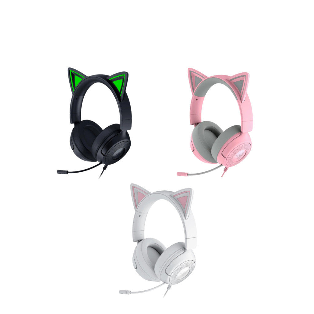 Razer Kraken Kitty V3 X - หูฟังเกมมิ่ง แบบมีสาย พร้อมหู Kitty to express your style