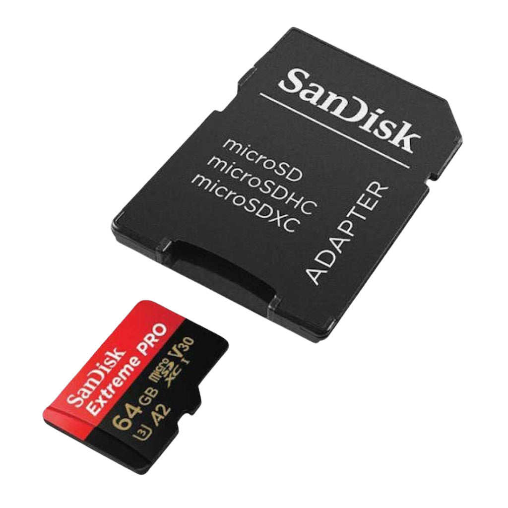 SANDISK MICRO SD (ไมโครเอสดีการ์ด) EXTREME PRO 64GB-256GB UHS-I (SDSQXCU) LIFETIME WARRANTY