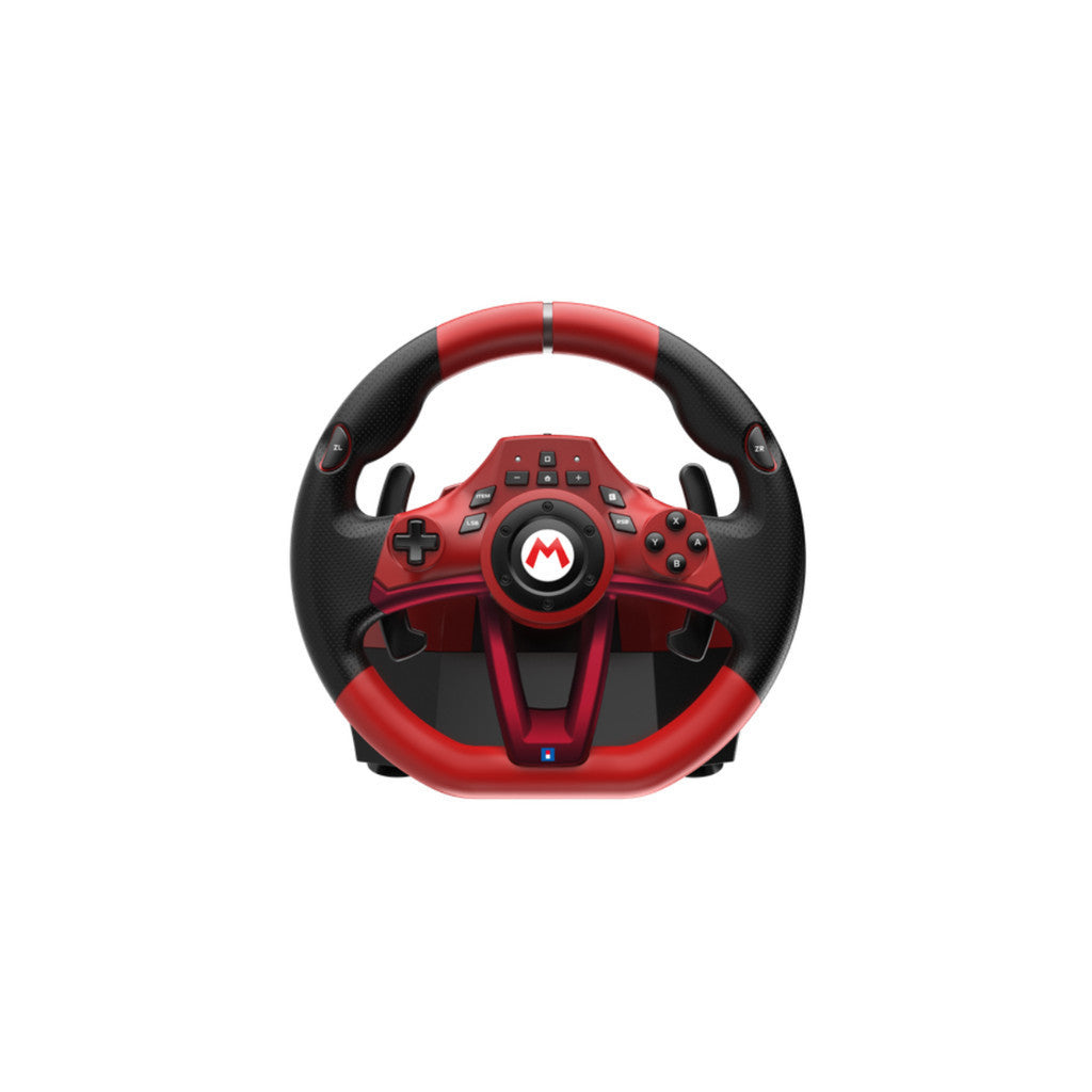HORI พวงมาลัย เสริมเกม Mario Kart Racing Wheel Pro Deluxe for Nintendo Switch 2  แป้นเหยียบ พื้นผิวกันลื่น แป้นเหยียบ