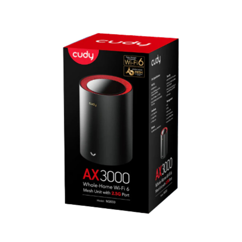CUDY M3000 (1-Pack) AX3000 Mesh WiFi 6 อุปกรณ์กระจายสัญญาณ 2.5Gbps Solution