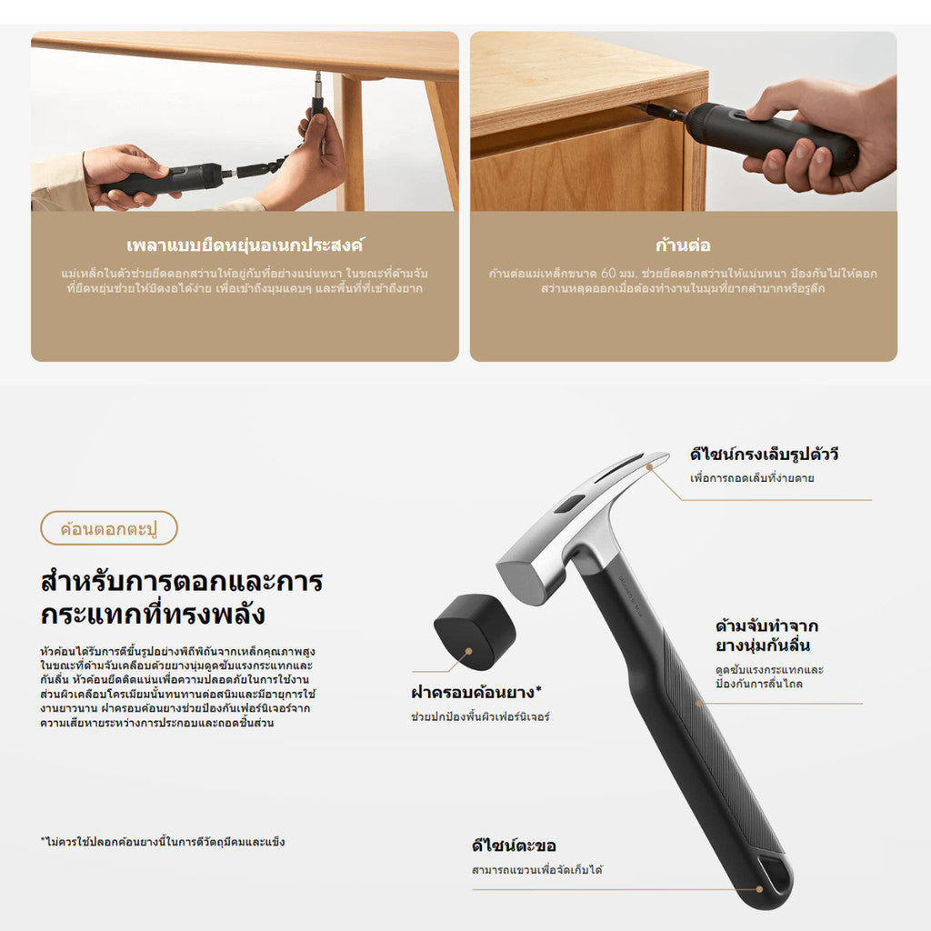 XIAOMI MIJIA TOOL KIT ชุดเครื่องมืออเนกประสงค์ แบตเตอรี่ความจุสูง  2,000mAh ขันสกรูได้ประมาณ 600 ตัว ต่อการชาร์จ 1 ครั้ง