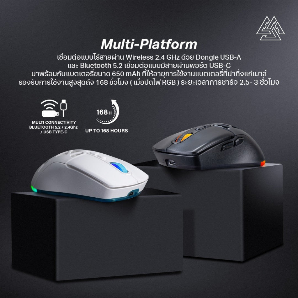 EGA TYPE M14 WIRELESS GAMING MOUSE เมาส์เกมมิ่ง เปลี่ยนกรอบได้