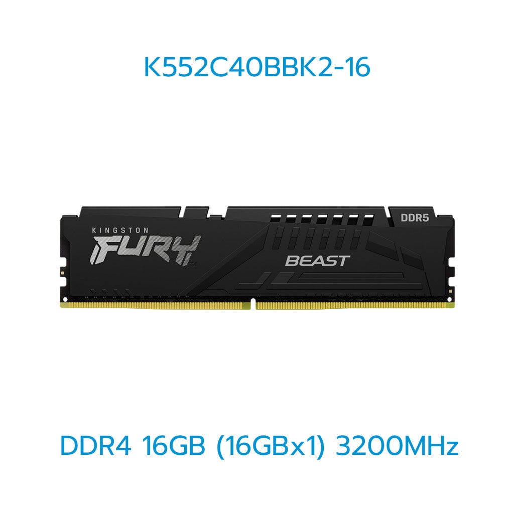 KINGSTON RAM (แรม) FURY BEAST/FURY BEAST(RGB) 16GB-32GB DDR4/DDR5 LIFETIME WARRANTY