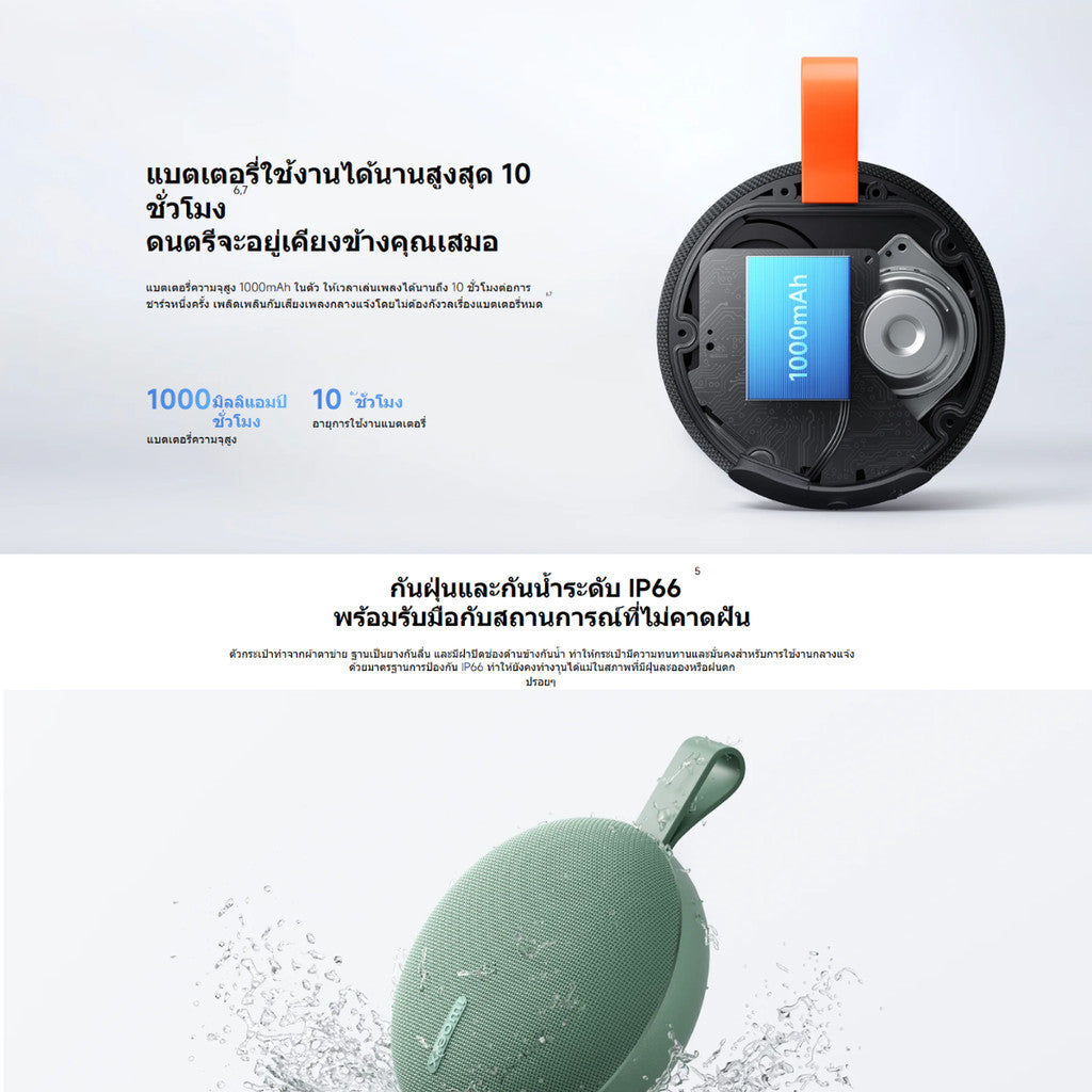 XIAOMI BLUETOOTH SPEAKER ESSENTIAL ลําโพง Bluetooth ระบบเสียงแบบลำโพงคู่ | แบตเตอรี่ใช้งานได้นานสูงสุด 10 ชั่วโมง