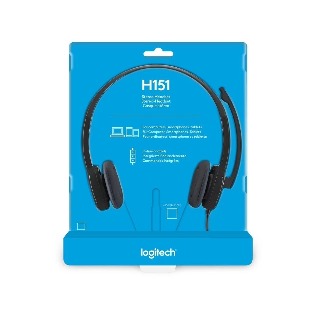 LOGITECH H110/ H111/ H150 ขาว /H150 ฟ้า/ H151/ H340 ชุดหูฟังสเตอริโอพร้อมไมโครโฟนสวมหูหูฟัง