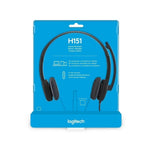 LOGITECH H110/ H111/ H150 ขาว /H150 ฟ้า/ H151/ H340 ชุดหูฟังสเตอริโอพร้อมไมโครโฟนสวมหูหูฟัง