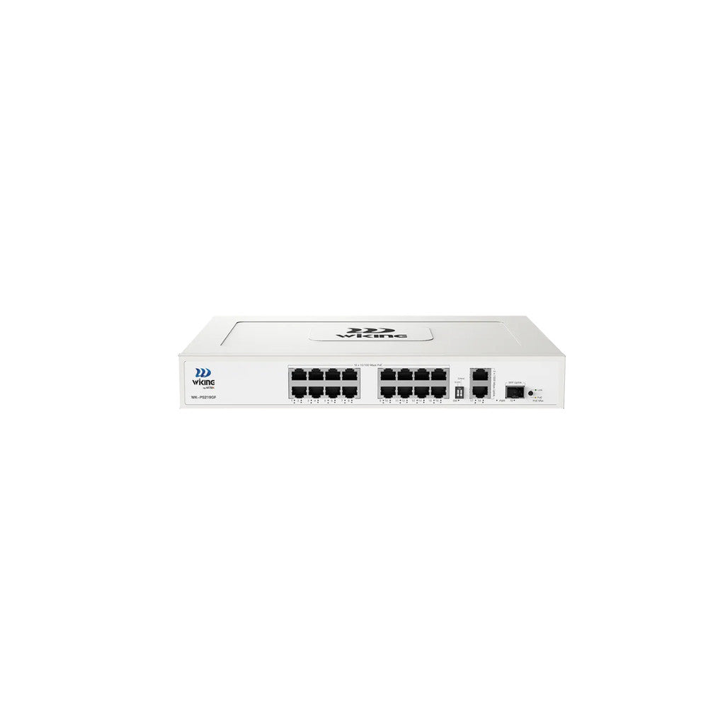 Wiking WK-PS219GF POE Switch 16 ช่อง Gigabit สวิตช์เน็ตเวิร์ก ใช้งานง่าย สะดวก รับประกัน 3 ปี