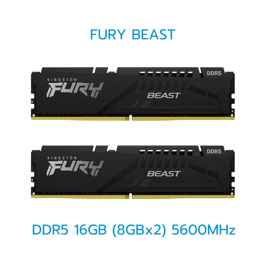 KINGSTON RAM (แรม) FURY BEAST/FURY BEAST(RGB) 16GB-32GB DDR4/DDR5 LIFETIME WARRANTY