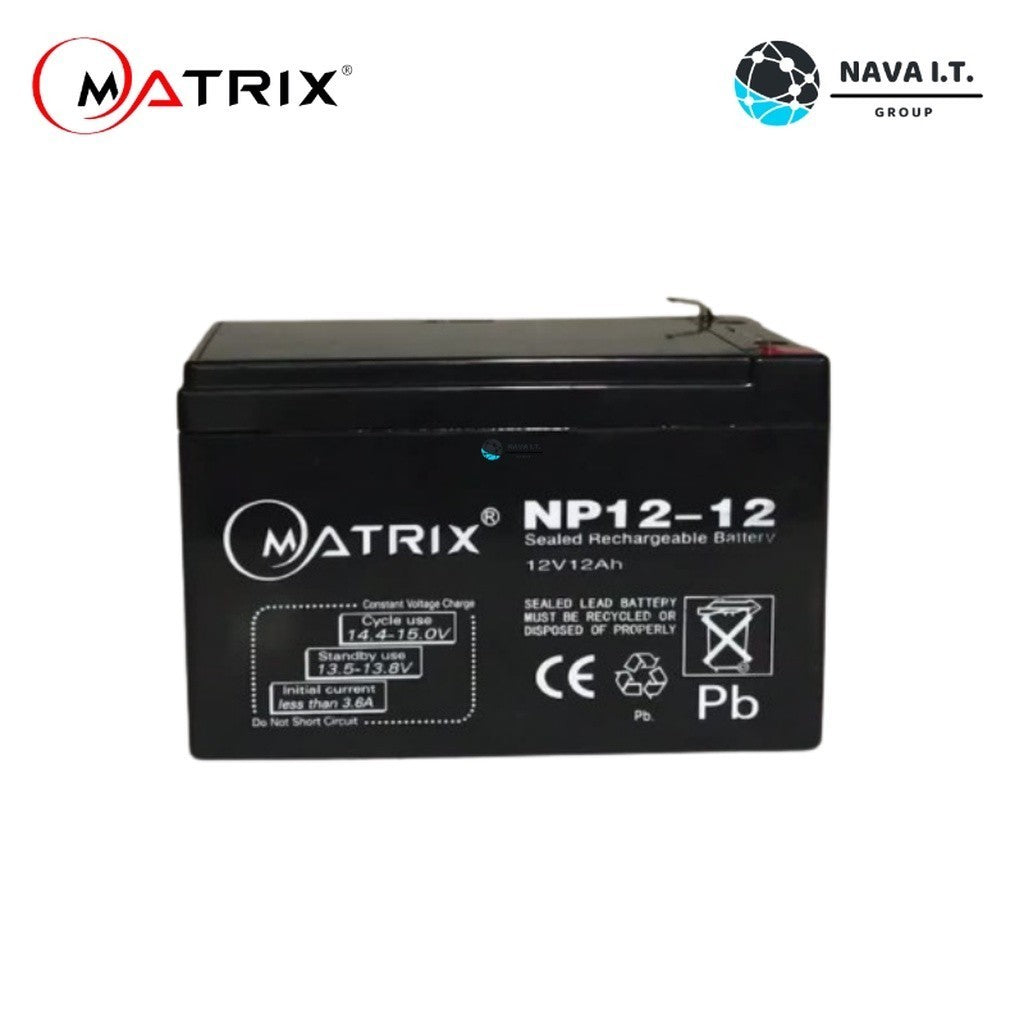 MATRIX BATTERY / KATZUNI BATTERY 7.8 9A 12A แบตเตอรี่เครื่องสำรองไฟ UPS BATTERY คุณภาพดี ไฟเต็ม