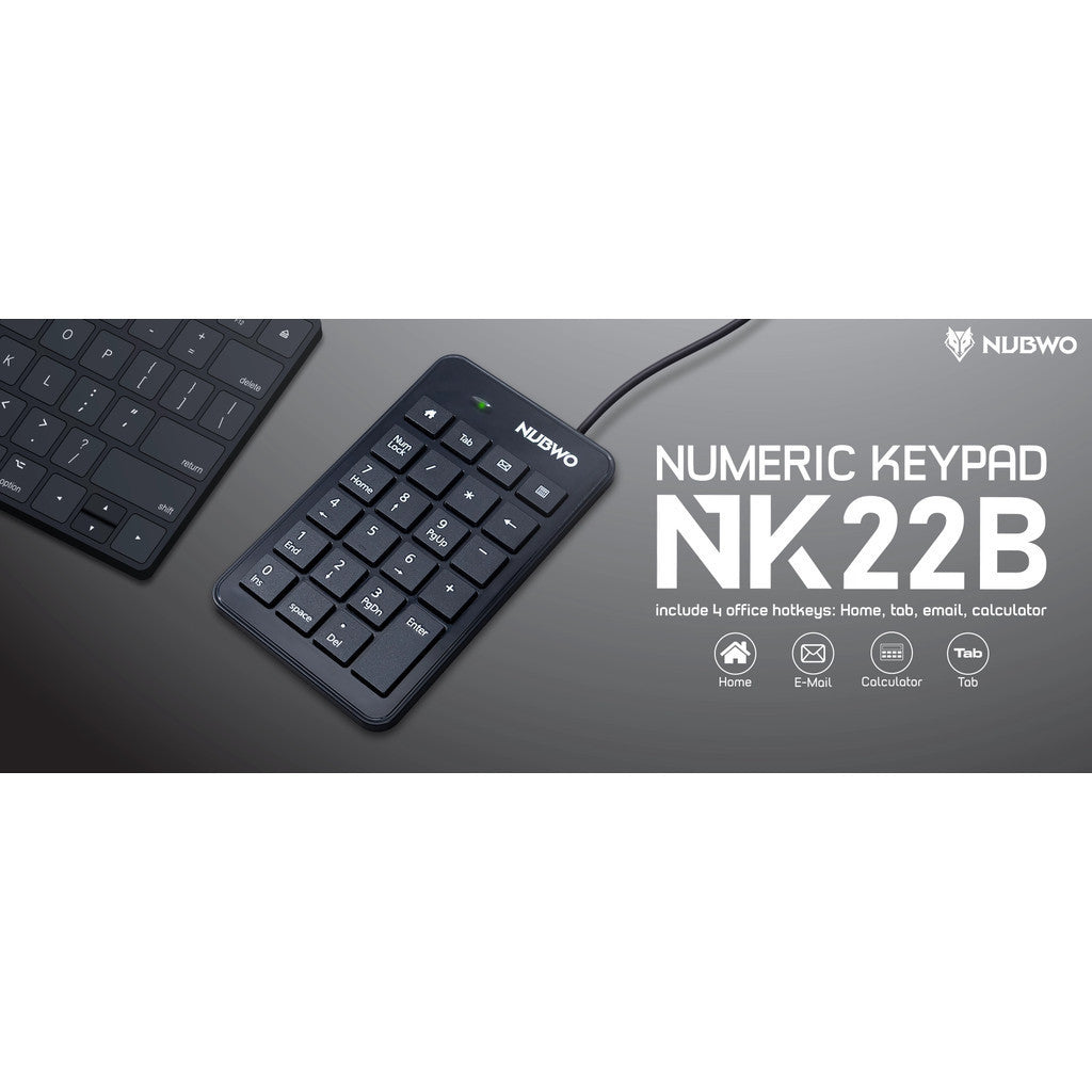 NUBWO NK22B Numpad แป้นคีย์ตัวเลข