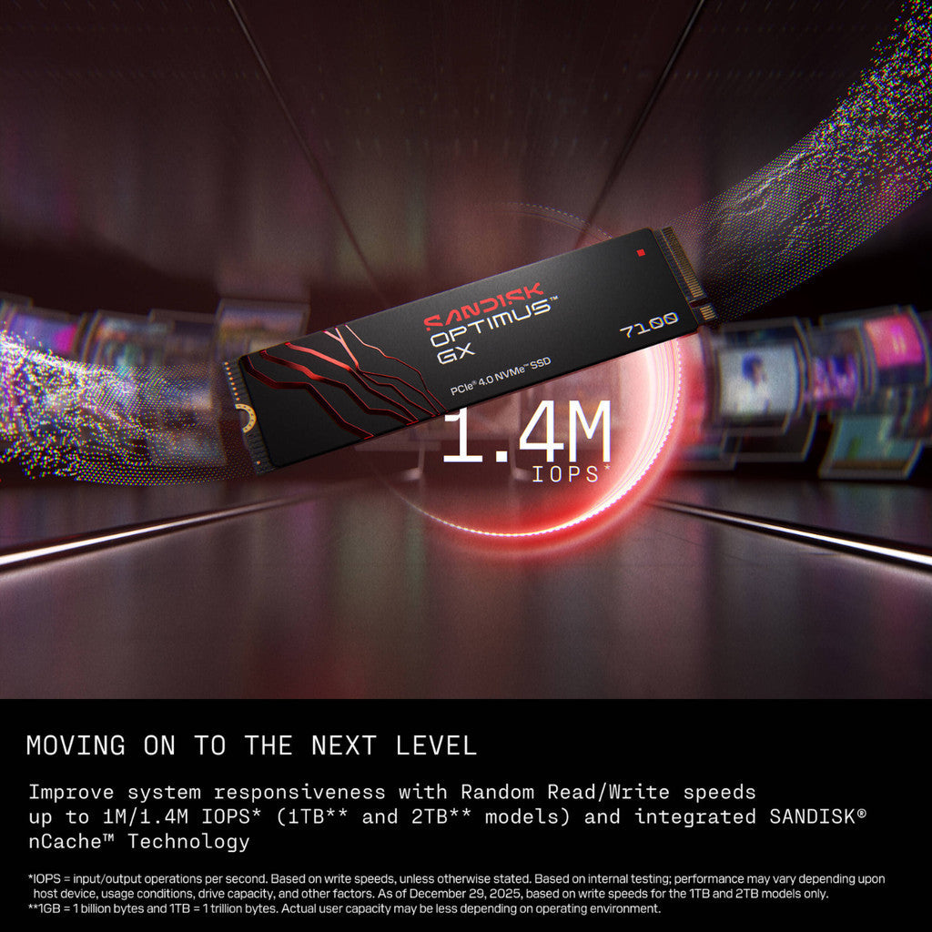 SANDISK SSD (เอสเอสดี) OPTIMUS GX 7100 1TB PCIe 4.0 x4 (SDSP71100TAN-000E0) W. 5 Y.