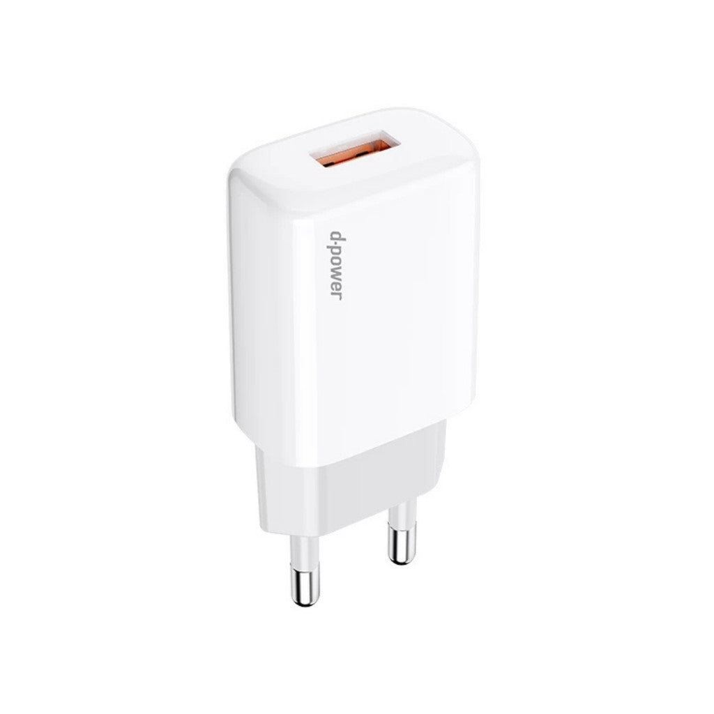 D-POWER รุ่น AU-50 หัวชาร์จ Adapter อะแดปเตอร์ขากลม 2.4A(12W) ระบบจ่ายไฟอัจฉริยะ Smart charging