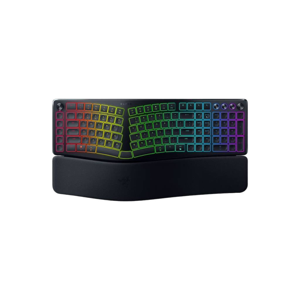 Razer Pro Type Ergo - คีย์บอร์ด Ergonomic เพื่อสุขภาพ ดีไซน์แบบโค้ง เชื่อมต่อไร้สาย 2.4GHz และ Bluetooth คีย์ Eng