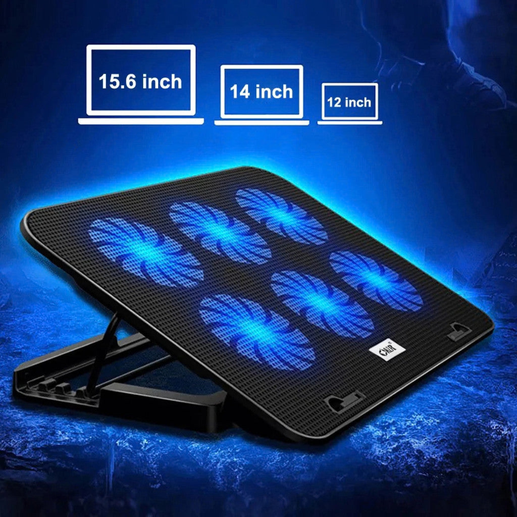 OKER พัดลมระบายความร้อน รุ่น C-516 พัดลม 6 ใบพัด สำหรับ Note Book ขนาด 13-15 นิ้ว
