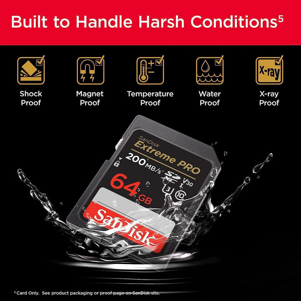 SANDISK MICRO SD (ไมโครเอสดีการ์ด) EXTREME PRO 64GB UHS-I LIFETIME WARRANTY