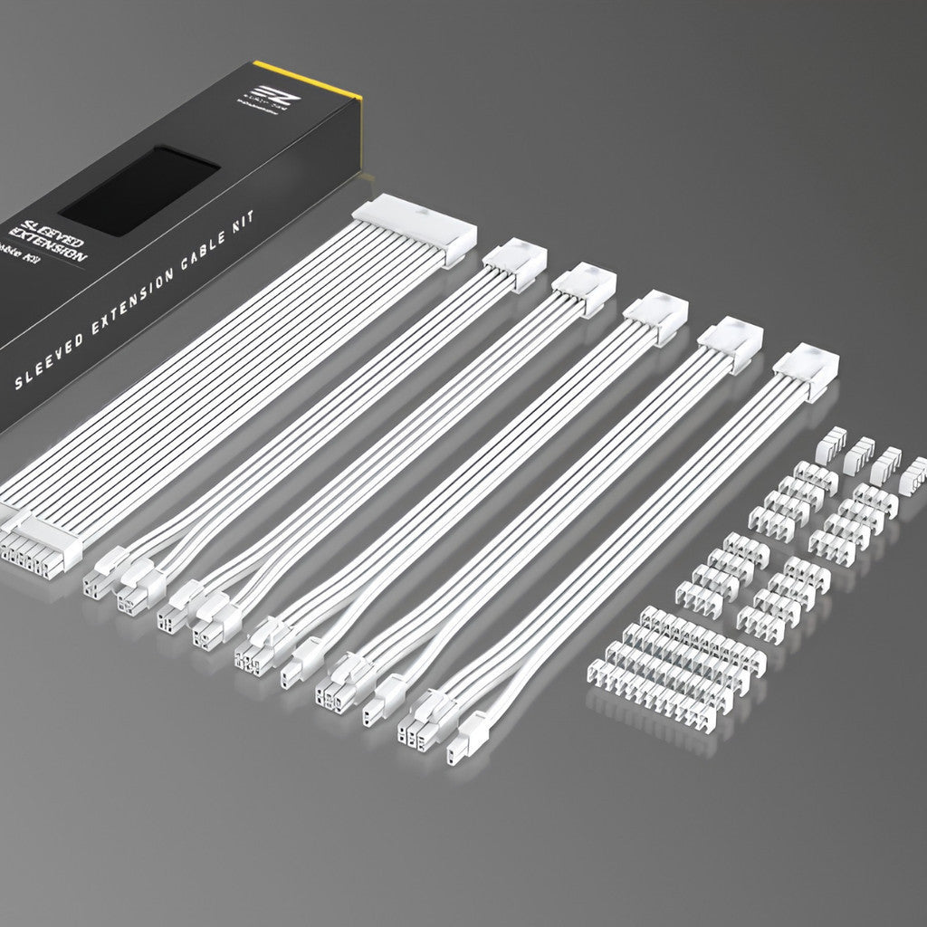 EZDIY-FAB สายถัก 16AWG PSU Extension 6 Cables EZDPI228-1/EZDPI228-2 รับประกัน 1 ปี
