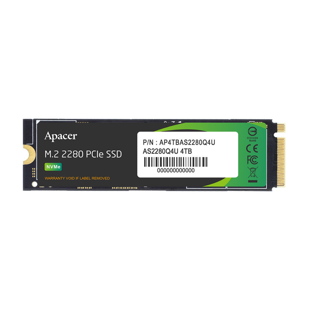 APACER SSD (เอสเอสดี) AS2280Q4U 1TB PCIe Gen4 x4 (ACR-ZC.A01ST.0DQ) WARRANTY 5 YEAR