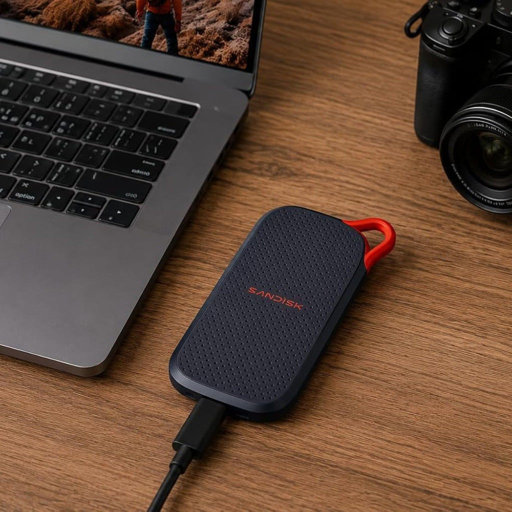 SANDISK PORTABLE SSD (เอสเอสดีพกพา) EXTREME/SDSSDE10 500GB-1TB USB 3.2 Gen 2 WARRANTY 3 Y.