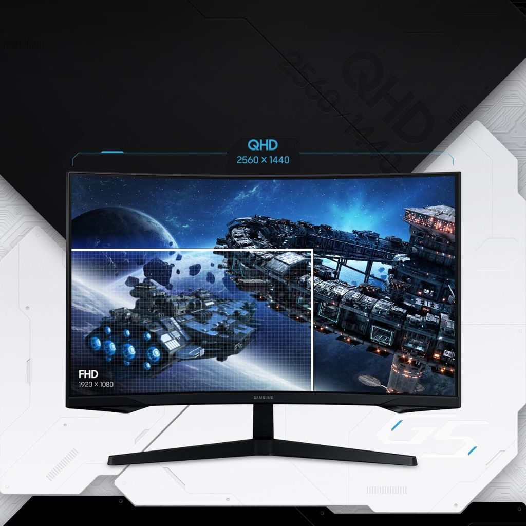 SAMSUNG Gaming Monitor (จอมอนิเตอร์เกมมิ่ง) Odyssey G5 G552C QHD 165Hz LS27CG552EEXXT ประกัน 3 ปี