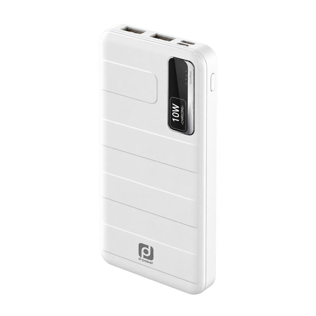 D-POWER POWERBANK รุ่น B10 ความจุแบตเตอรี่ 10,000mAh / 37Wh พอร์ต USB-A จำนวน 2 ช่อง เหมาะสำหรับพกพา รับรอง CCC