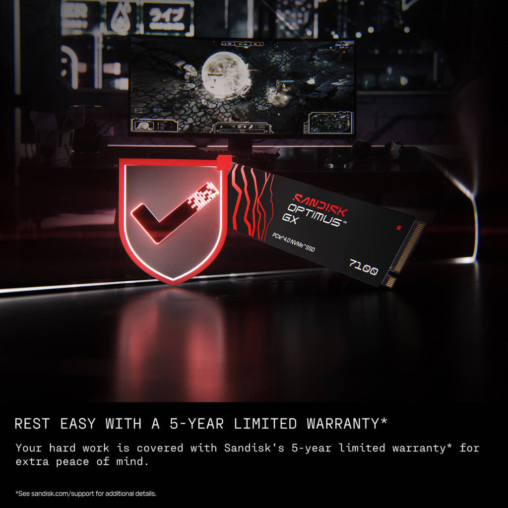 SANDISK SSD (เอสเอสดี) OPTIMUS GX 7100 500GB PCIe 4.0 x4 (SDSP71500GAN-000E0) W. 5 Y.