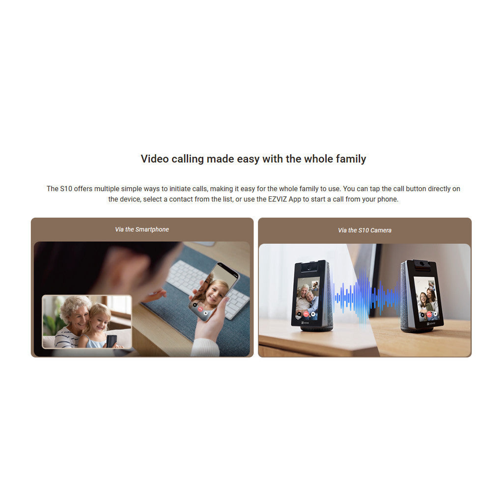 EZVIZ S10 2K+ Smart Video Calling Camera หน้าจอสัมผัสขนาด4นิ้ว รองรับWiFi6 มีลำโพงบลูทูธ