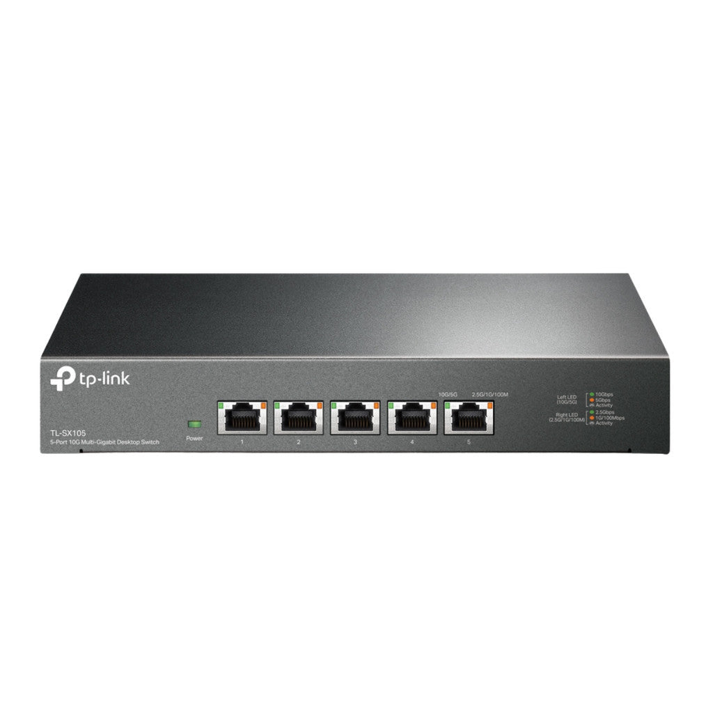 TP-LINK TL-SX105 สวิตช์ 10G 5 พอร์ต Multi-Gigabit ขยายเครือข่ายความเร็วสูง สำหรับ Gamer/NAS ประกันศูนย์
