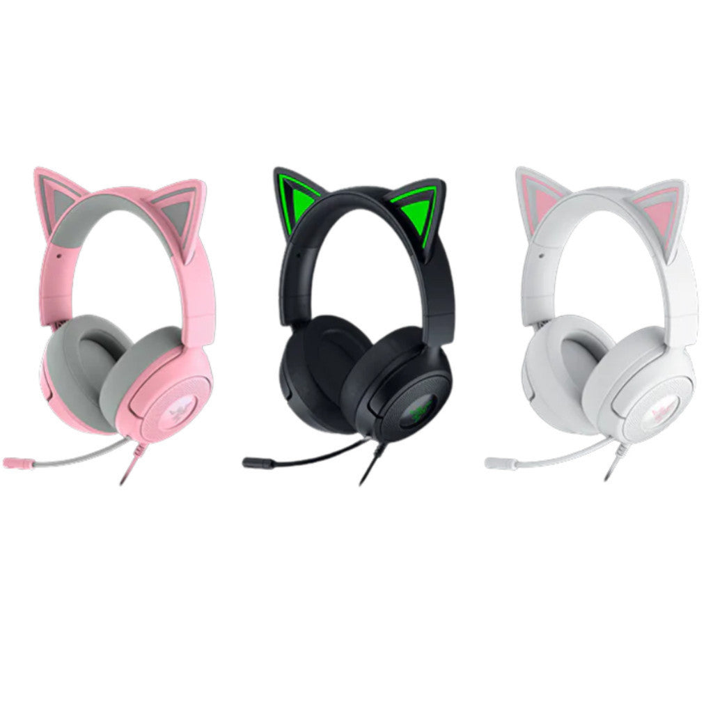 Razer Kraken Kitty V3 X - หูฟังเกมมิ่ง แบบมีสาย พร้อมหู Kitty to express your style
