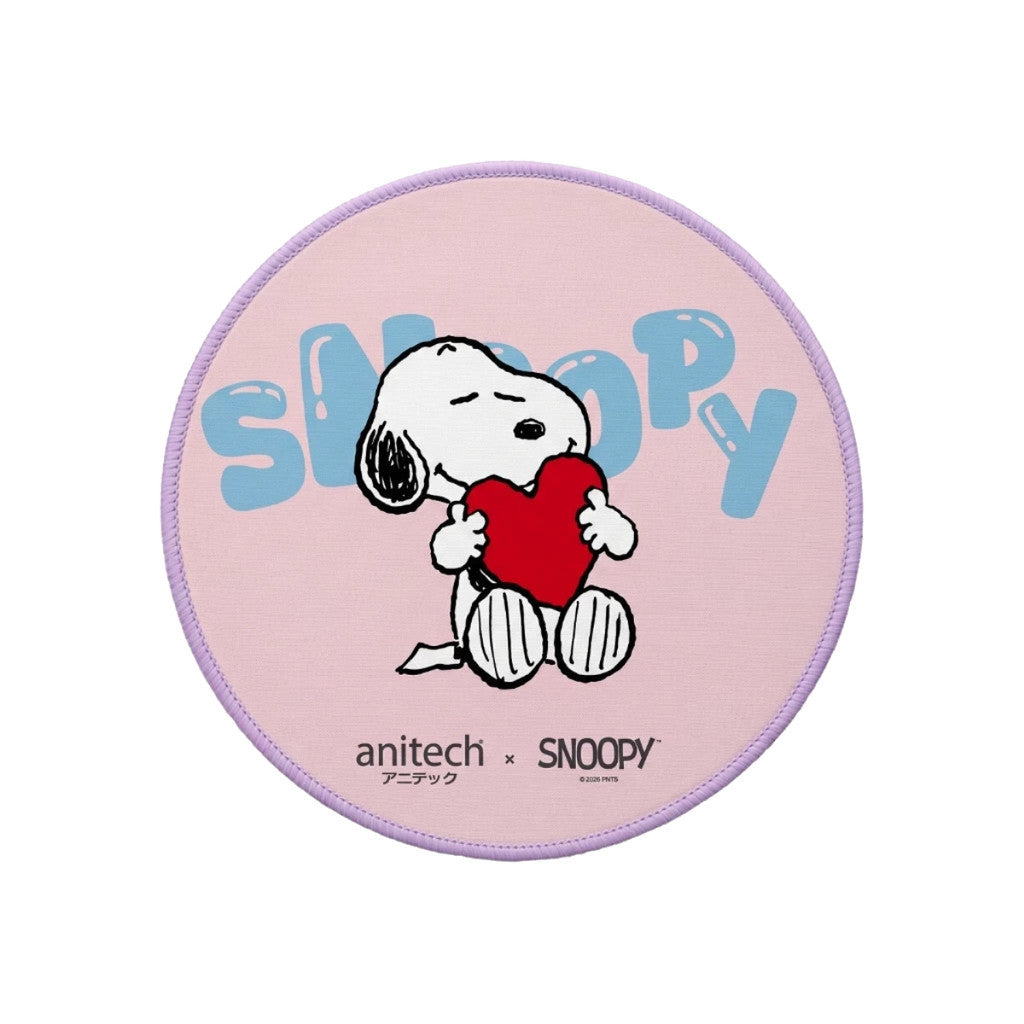 AnitechXSnoopy แผ่นรองเมาส์ SNP-MP016 ฐานเป็นยางกันลื่น ลายสนู้ปปี้ สุดน่ารัก